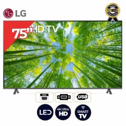 TV -Smart-LG- UHD 4K -75 Pouces - 75UQ80006LD- 4K Actif- HDR- Web OS - AI ThinQ - (Nouveau 2022) Noire :